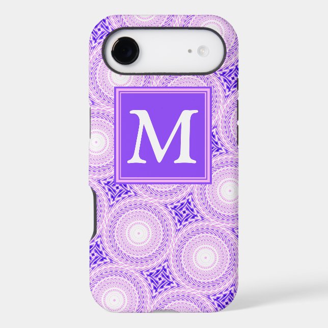 Monogram purple circles pattern (Back)
