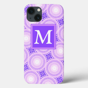 Monogram purple circles pattern Case-Mate iPhone c 13 Case