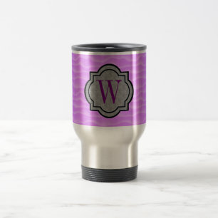 Monogram Purple Dunes Pattern Travel Mug
