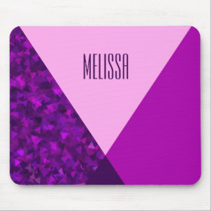 Monogram Purple Pink Geometric Trendy Mousepad