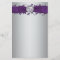 Monogram Purple, Silver Floral Wedding Stationery