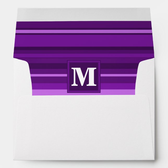 Monogram purple stripes envelopes (Back (Bottom))