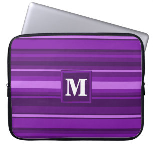 Monogram purple stripes laptop sleeve