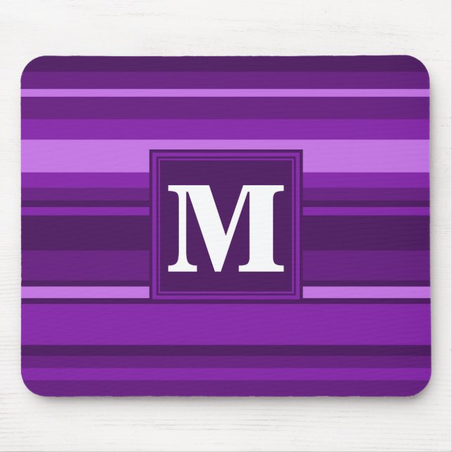 Monogram purple stripes mouse mat (Front)