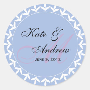 Monogram purple wedding seal