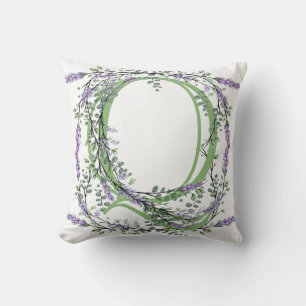 Monogram Q Lavender Eucalyptus Cushion