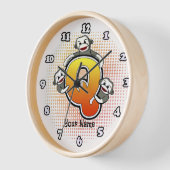 Monogram Q Sock Monkey clock | Zazzle
