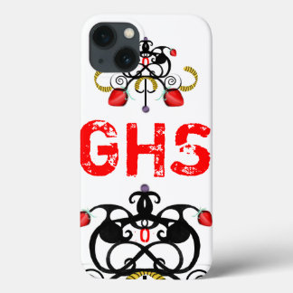 MONOGRAM RED AND BLACK iPhone 13 CASE