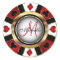 Monogram Red Casino Poker Chip Design