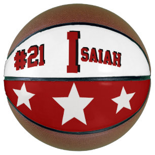 Monogram Red & Cream Basketball