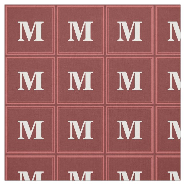 Monogram red fabric (Swatch)