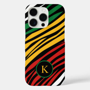 Monogram Red Green Yellow Black History Month iPhone 16 Pro Case