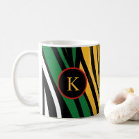 Monogram Red Green Yellow Black History Month