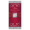 Monogram Red, Silver Foil-LOOK Floral Menu Card