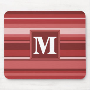 Monogram red stripes mouse mat