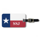 Monogram Red White Blue Texas Flag