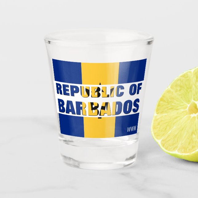 Monogram Republic of Barbados  Shot Glass (Front)