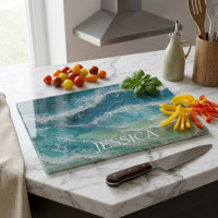 Monogram Resin Look Waves Coastal