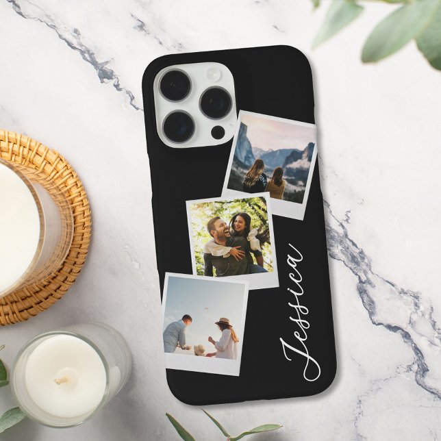 Monogram Retro Instant Photo Collage Case-Mate iPhone Case (Creator Uploaded)