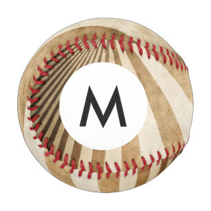 Monogram Retro stripe pattern background Baseball