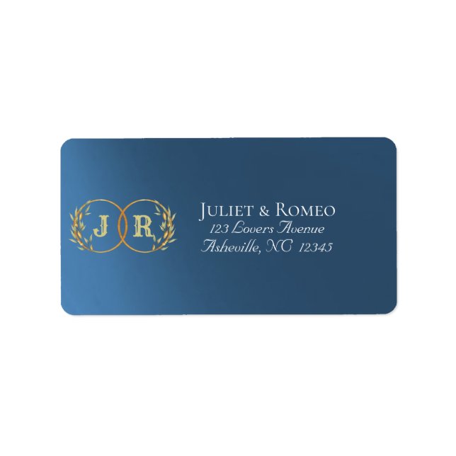 Monogram Return Address - Blue Label (Front)