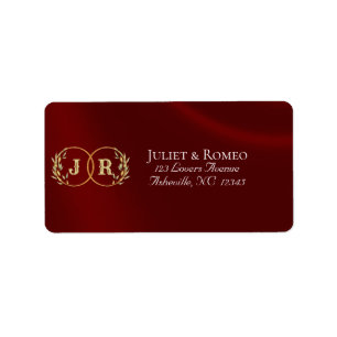 Monogram Return Address - Burgundy Label
