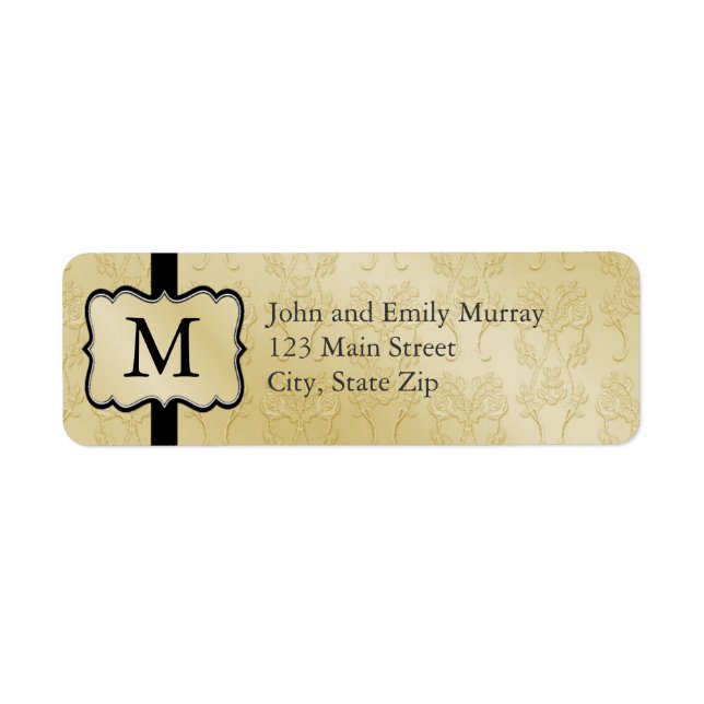 Monogram Return Address Labels (Front)