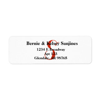 Monogram return address labels