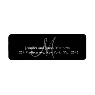 Monogram Return Address Labels for Weddings