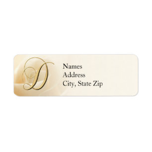 Monogram Return Address Labels letter D