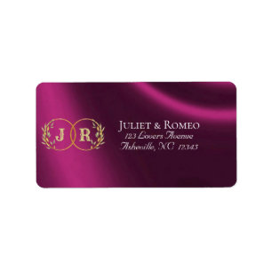 Monogram Return Address - Plum Label