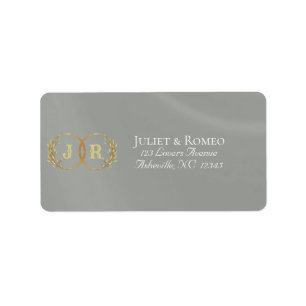 Monogram Return Address - Sage Label