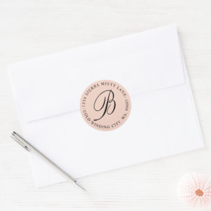 Monogram Return Address Wedding Envelope Seal