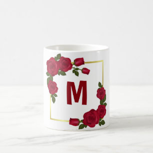 Monogram Rose Coffee Mug