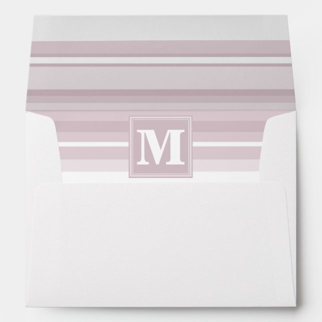 Monogram rose quartz stripes envelopes (Back (Bottom))