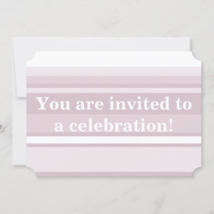 Monogram rose quartz stripes invitation