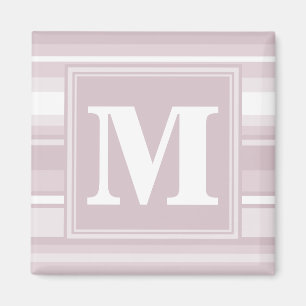Monogram rose quartz stripes magnet