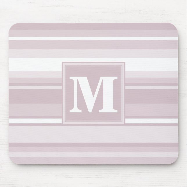Monogram rose quartz stripes mouse mat (Front)