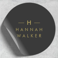 Monogram Round Sticker | Gift Envelope Seal Labels