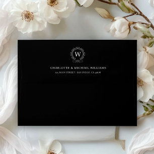 Monogram, Royal, Elegant, Wedding Envelope