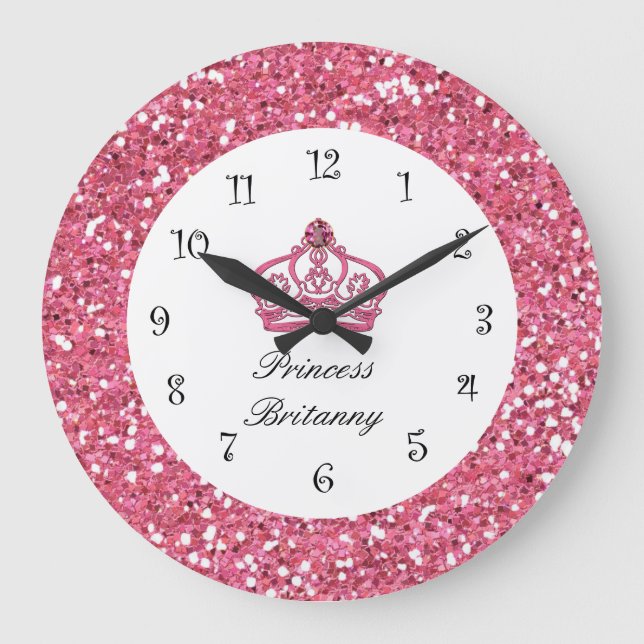 Monogram Royal Princess Jewel Wall Clock (Front)