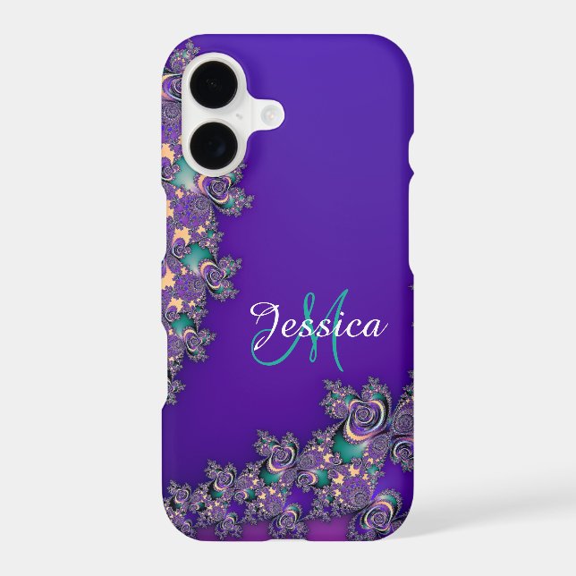 Monogram Royal Purple Fractal Case (Back)