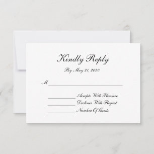 Monogram RSVP Card - Elegant Script