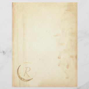 Monogram Rustic Antique & Coffee Stain S01