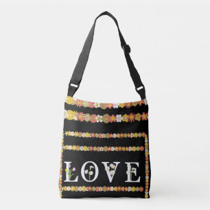 Monogram Rustic Daisy Floral Love  Crossbody Bag