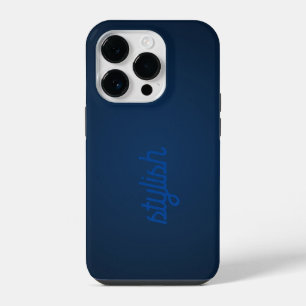 Monogram Rustic Dark Blue iPhone 14 Pro Case