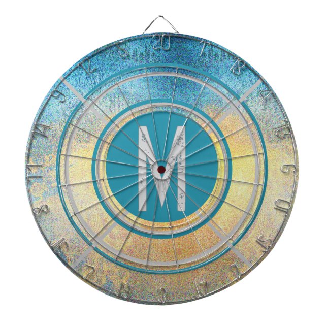 Monogram Rustic Dart Board (Front)