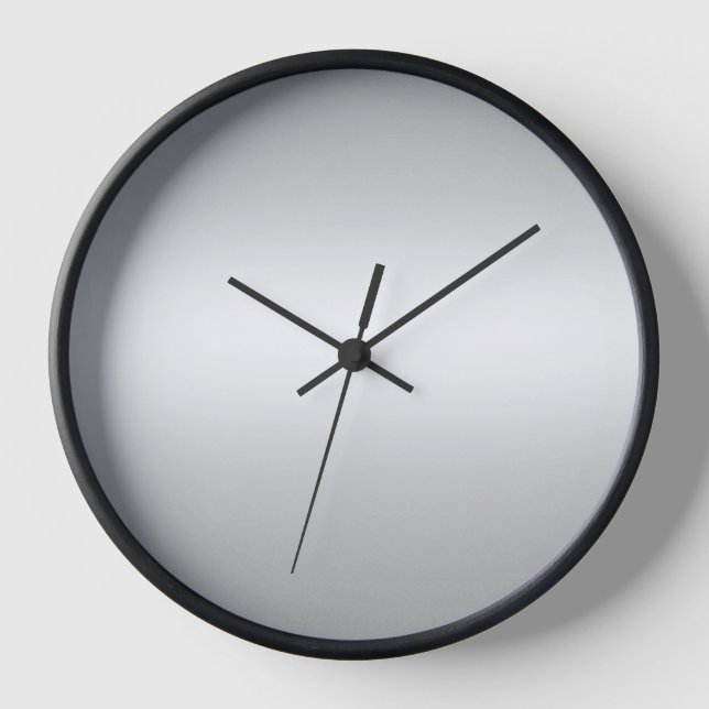 Monogram Rustic  Grey And White Teal  Clock (Front)