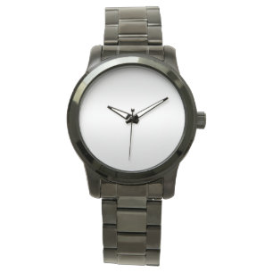 Monogram Rustic Grey White Teal Men Bracelet Watch