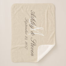 Monogram | Rustic Linen Look